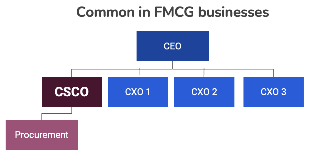 graphic: reporting structure in FMCG businesses